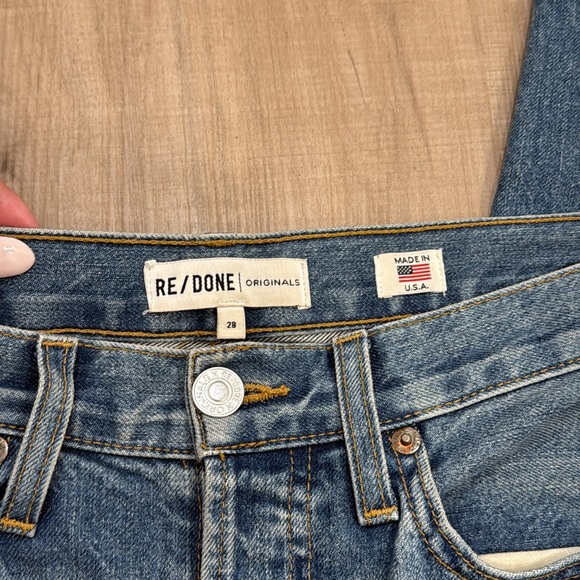 Re/Done High Rise Ankle Crop Jeans - Picture 5 of 8